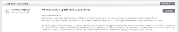 OS X 10.10.1 Yosemite Beta
