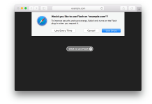 С macOS Sierra, Safari ще блокира Flash
