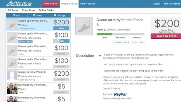 airtasker iPhone 6