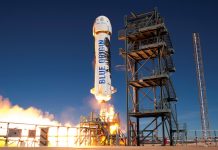 Гледайте запис от първия лайвстрийм на Blue Origin
