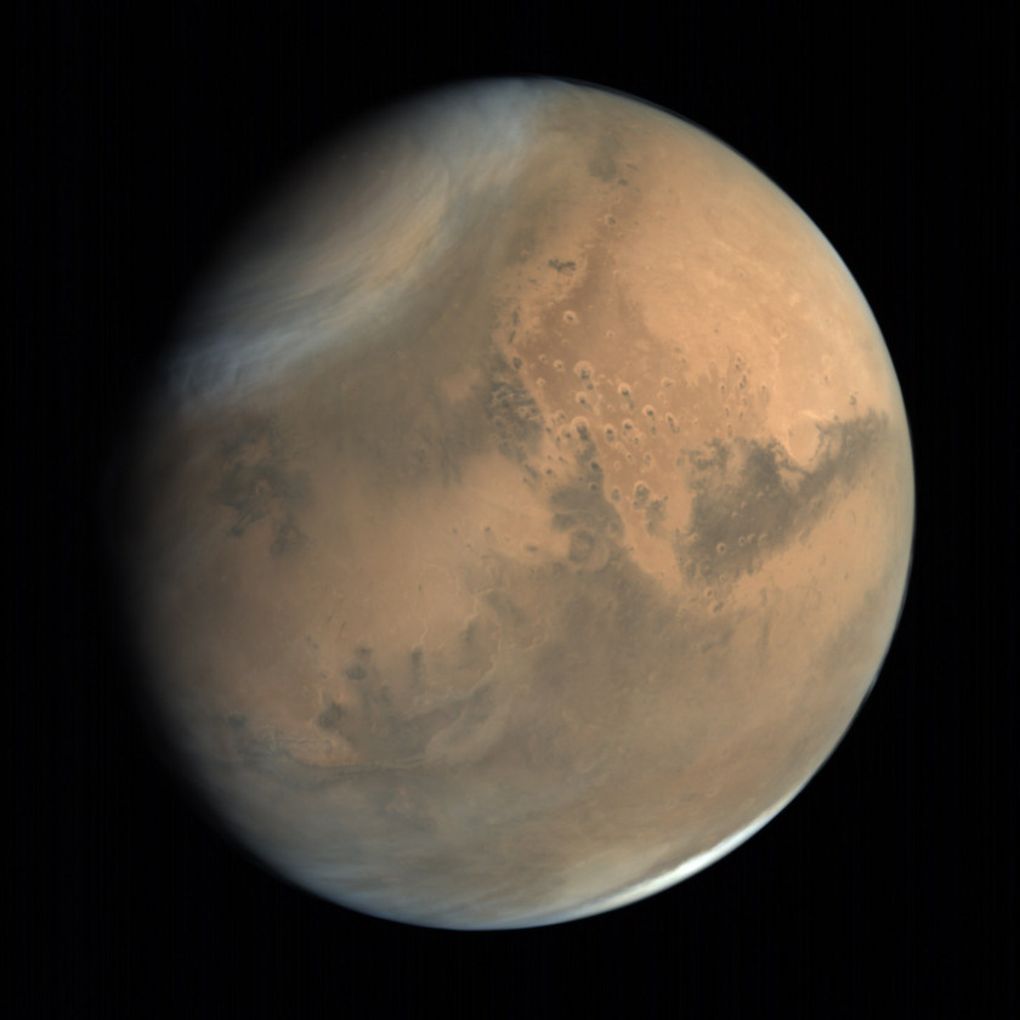 В тази снимка са поместени местата за кацане на Viking 1, Pathfinder, Opportunity и бъдещия модул Schiaparelli към мисията ExoMars | Снимка: ISRO / ISSDC / Emily Lakdawalla