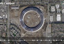 Сателитни снимки показват как Apple Park се строи във времето