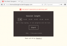 The Most Dangerous Writing App трие всичко ако спрете да пишете